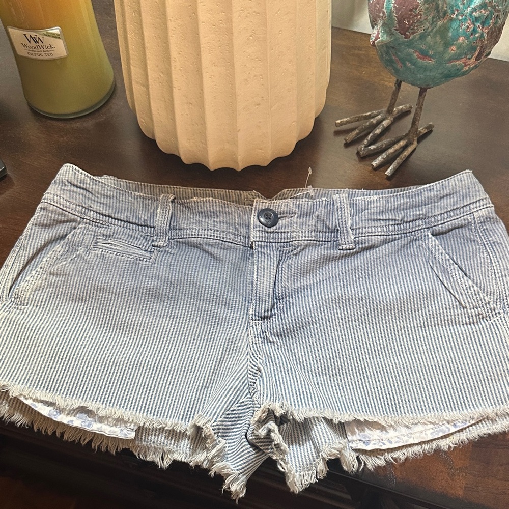 American Eagle Outfitters Striped Jean Shorts